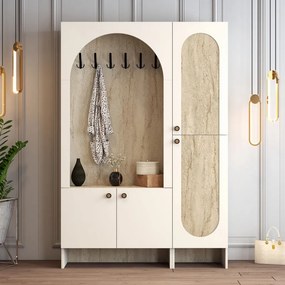 Palermo előszobafal, krém-travertin, 135 cm – TR845HCT4242
