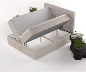 Világosbarna ágyneműtartós boxspring ágy 180x200 cm Imagine – Maison de Rêve
