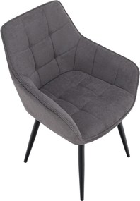 Design fotel, szürke/fekete, MARKEN