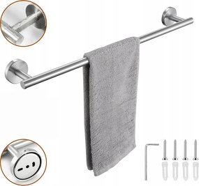 Törölközőtartó Rúd Fali Tartó 60 cm Rúd Akasztó