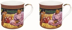 Porcelán bögreszett 2db-os dobozban, 300ml,Gauguin: Tahiti nők a parton