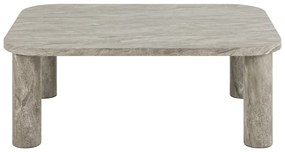 Világosszürke dohányzóasztal márvány dekorral 75x100 cm Solano – Actona