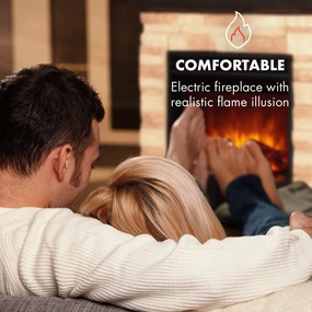 Klarstein Kaprun, elektromos kandalló, 1800 W, kő dekoráció, polystone, távirányító