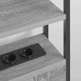 Fejtámla LED -es lámpákkal Szürke sonoma 200 cm Faanyag