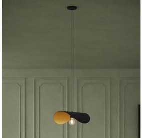 Eglo 390393 - Csillár zsinóron SACEDA 1xE27/40W/230V 53 cm fekete/arany