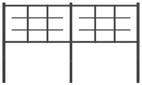 fekete fém fejtámla 150 cm