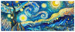 Kép – Csillagos éjszaka mozaikja (120x50 cm)