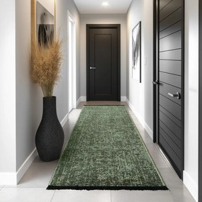 Zöld mosható futószőnyeg 80x250 cm Space 1900 – Ayyildiz Carpets