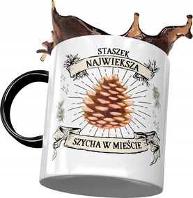 Fekete bögre Stanislaw Staszek Férj kolléga számára, fényképes nyomtatással