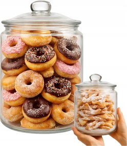 Üveg befőttesüveg Tömítéssel 8,5 L Kiskutyás Mézeskalács Tégely Karácsonyi Sütemények