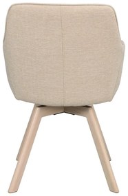 Bézs kárpitozott étkezőfotel szett 2 db-os Alison – Rowico