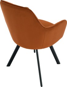 Design fotel, terrakotta Velvet szövet, AURIL