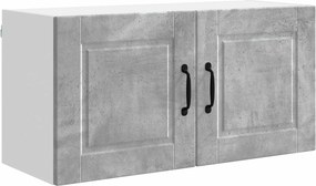 vidaXL Konyhaszekrény polcokkal Beton Szürke 80 x 31 x 40 cm Faanyag