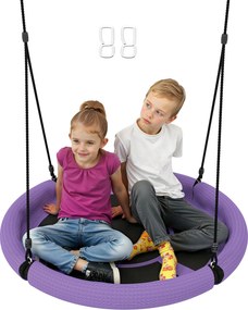 AIYAPLAY Fészek Hinta Ø98 cm Állítható Magasságú Kerti Hinta 150 kg Teherbírású Tartós és Időjárásálló Függő Hinta Gyerekek és Felnőttek Számára | Aos