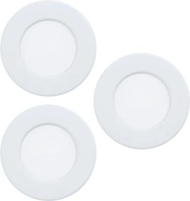 Eglo 901394 – 3 darabos LED beépíthető lámpa FUEVA LED/3,7W/230V, átm. 8,8 cm, fehér