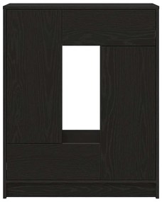 fekete tölgy komód fiókokkal és ajtókkal 73x31x90 cm