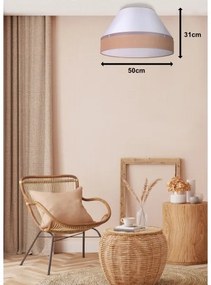 Duolla - Mennyezeti lámpa AVIGNON 1xE27/15W/230V á. 50 cm fehér/barna