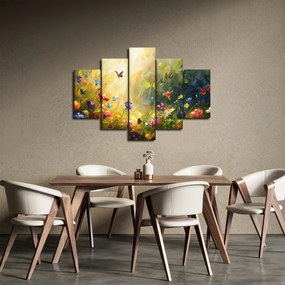 Kép - Tavaszi virágos rét, festmény (150x105 cm)