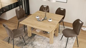 Mazzoni BRAWO Arany Tölgy - NYITHATÓ/MAGASÍTHATÓ DOHÁNYZÓASZTAL POLCCAL ÉTKEZŐASZTALKÉNT IS HASZNÁLHATÓ