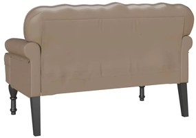 vidaXL Chesterfield Pad Cappuccino 119.5 x 64.5 x 75 cm Műbőr
