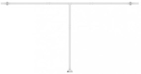 kék és fehér kézzel kihúzható póznás napellenző 600 x 350 cm