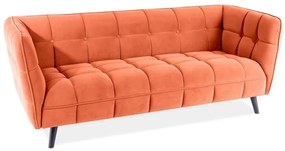 Castello 3 Velvet háromszemélyes kanapé fahéj