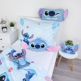Fleece gyerek párna 41x32 cm Lilo and Stitch "Blue" – Jerry Fabrics