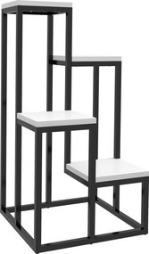 Outsunny Virágtartó Állvány 4 Polccal, Különböző Magasságok, Acél Szerkezet - 34 x 34 x 66 cm | Aosom