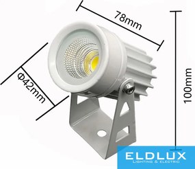 UNIVERSO Kerti spotlámpa 3.5w 360lm 6500k 60° IP65 fehér 100x78mm