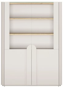Amilio vitrin 100 cm - kasmír / olajozott tölgy / kasmír fogantyú