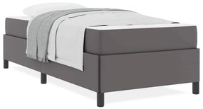 Ágykeret matraccal matracmal Szürke 90 x 190 cm Műbőr