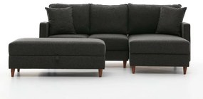 Eva Right Anthracite kinyitható kanapé