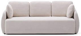 Krémszínű zsenília kinyitható kanapé 225 cm Laira – Kave Home