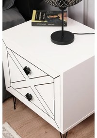Éjjeliszekrény LUNA 50x55 cm fehér