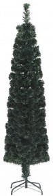 száloptikás vékony műkarácsonyfa talppal 180 cm