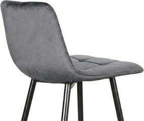 MILA VELVET szürke bárszék fekete lábakkal