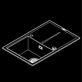 GROHE 31639AP0 - Mosogató K400 780 × 500 mm kő/fekete