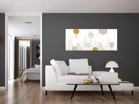 Kép - Repülő léggömbök (120x50 cm)