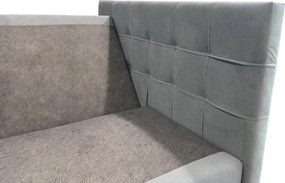 Kárpitozott boxspring ágy DIRELIS TRINITY 140x200 cm szürke Matrac: Bonell rugós matrac