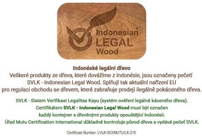 DIVERO Kerti asztal  80 cm kezeletlen teak fa