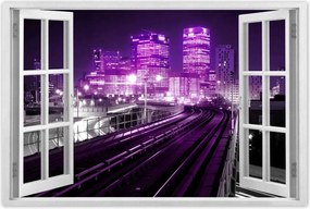 Poszterek 120x80 Lila felhőkarcolók