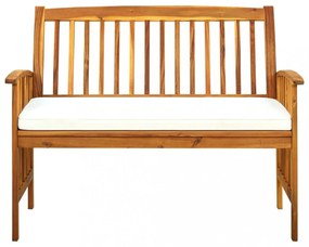 tömör akácfa kerti pad párnával 119 cm