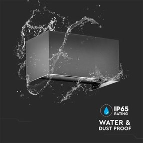 LED kültéri fali lámpatest LED/24W/230V 3000K IP65 antracit