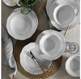 18 részes étkészlet fehér/porcelán