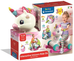 Interaktív Unikornis Rainbow Rider 3 az 1-ben Clementoni