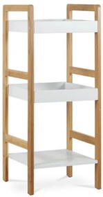 Autronic Polc 30x72 cm Bambusz fehér DR-013-3