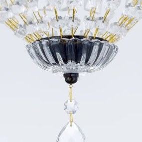 Orion HL 6-1498/1 - Kristály csillár láncon ARILA 1xE27/60W/230V barna/patinás