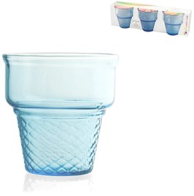 3 pohár szett Cornet, Pasabahce, 245 ml,üveg, kék