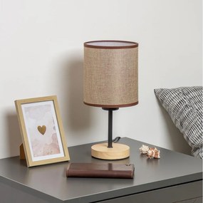Brilagi - Asztali lámpa NUBILA WOOD 1xE27/25W/230V tölgy/barna
