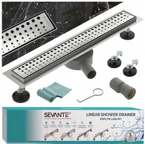 Lineáris lefolyó 60 cm Flat inox rozsdamentes acél forgó szifon